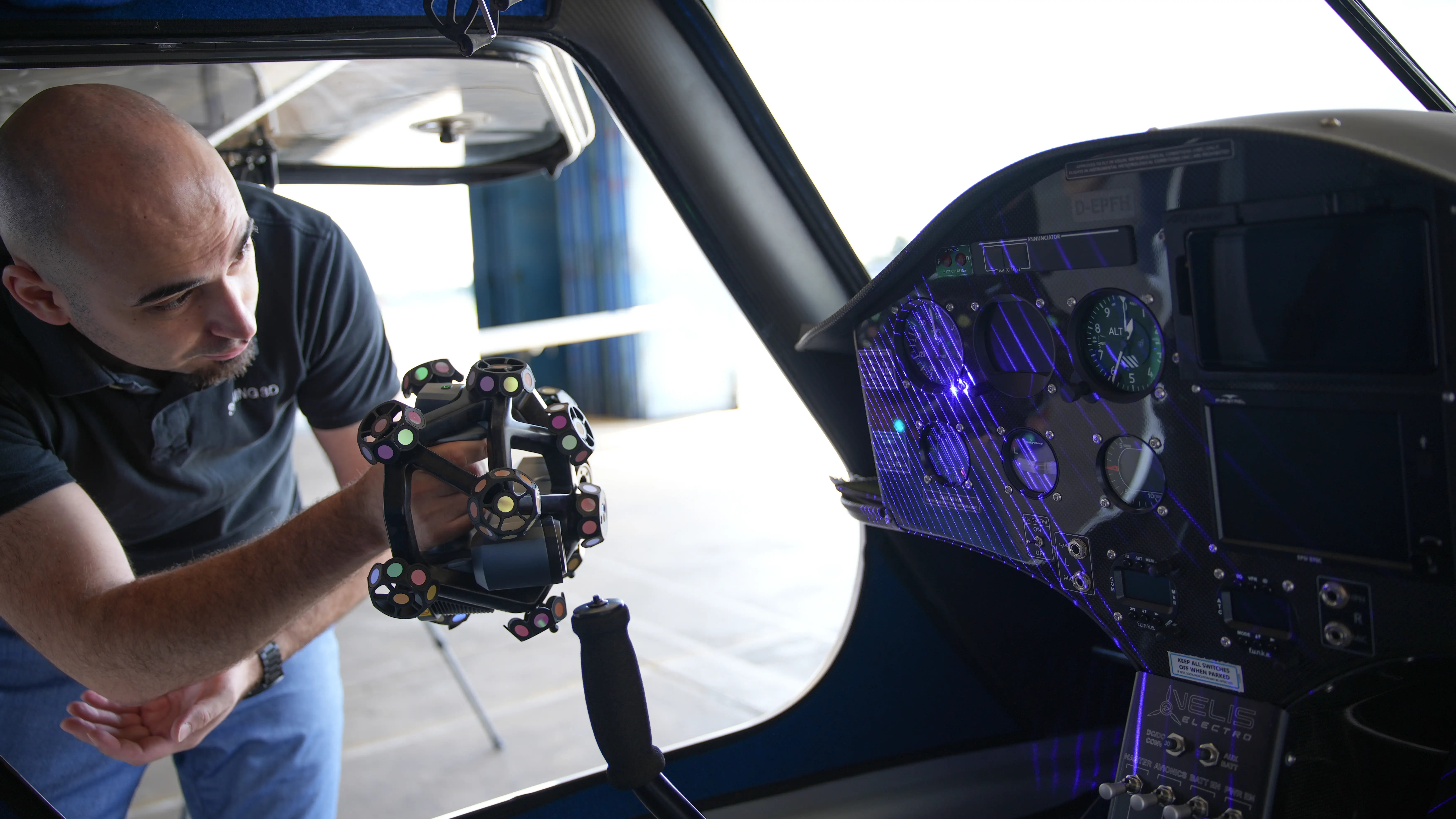 3D scanning the interior of an aircraft