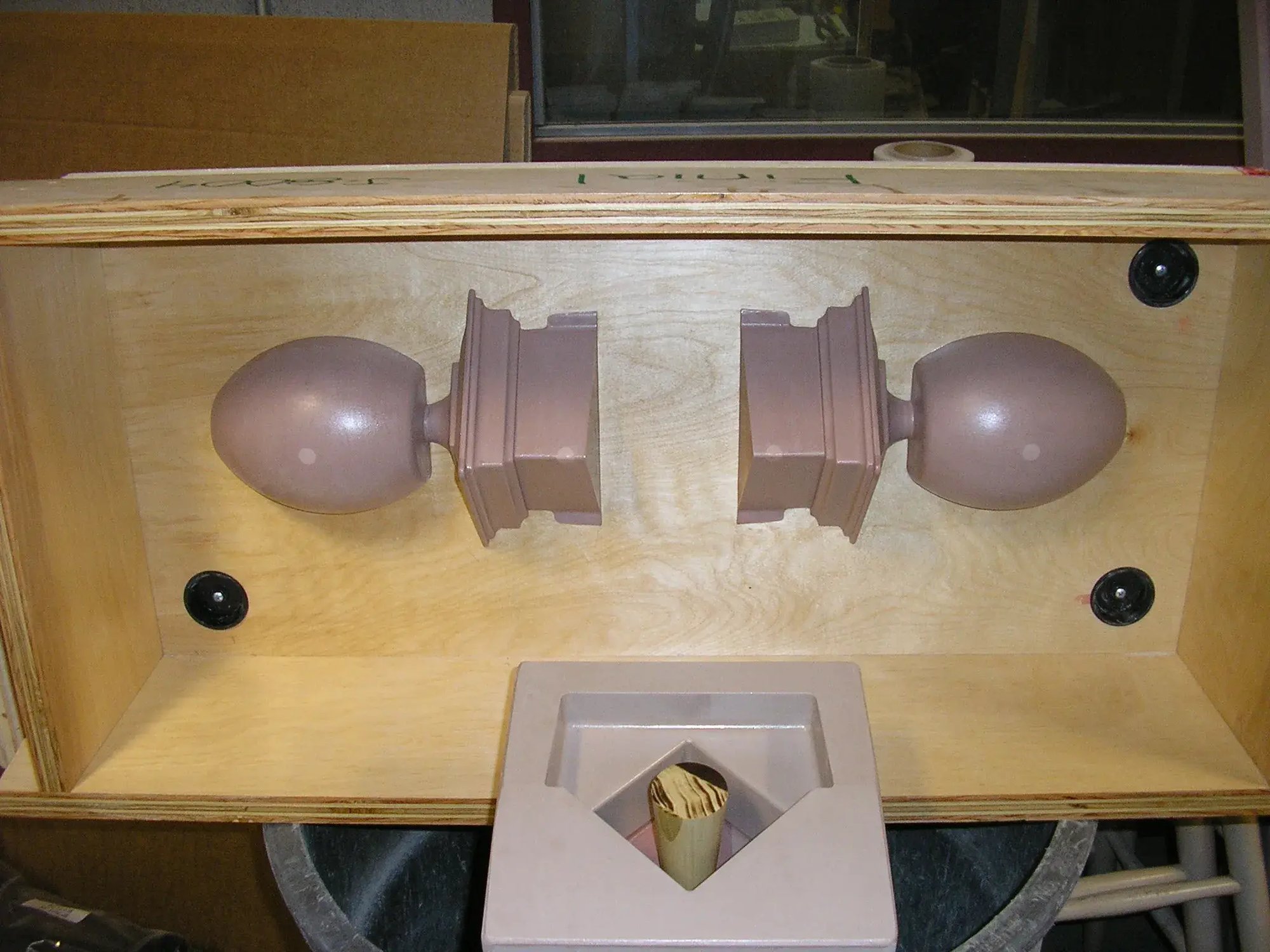 The final wooden pattern for making sand molds