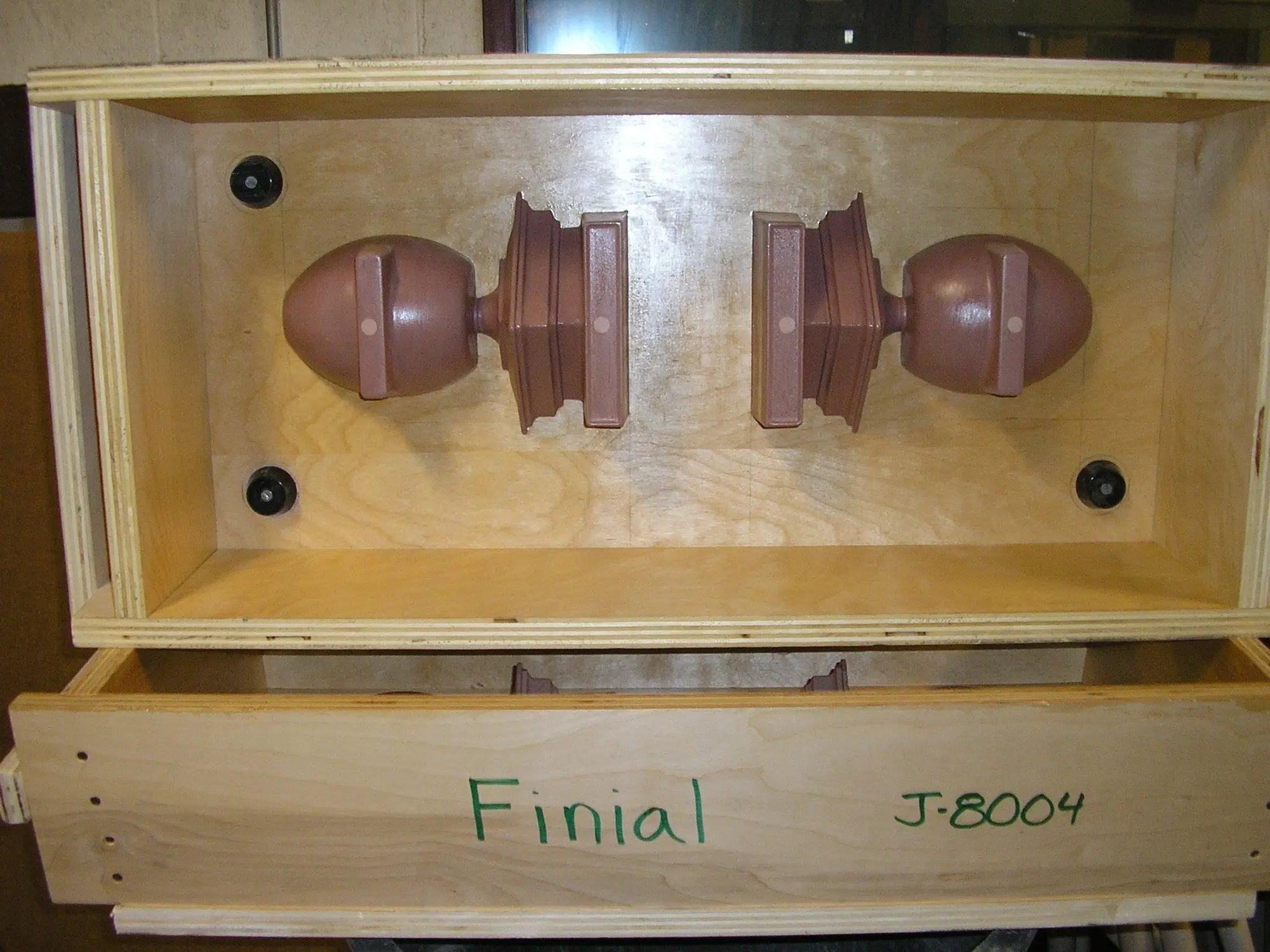 The final wooden pattern for making sand molds