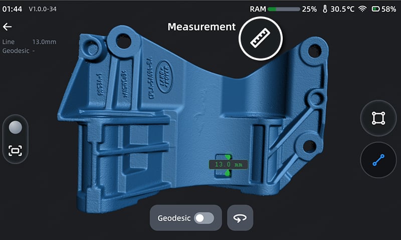 EinScan Rigil Model-Measurement