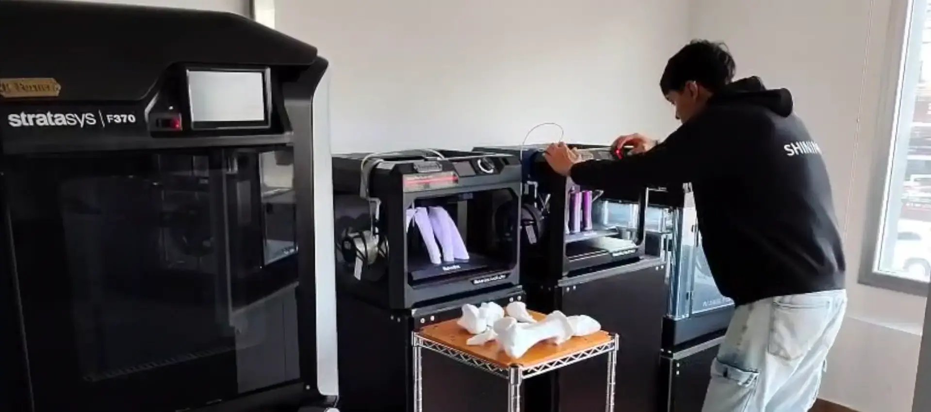 Models 3D printed in sections, will be assembled together